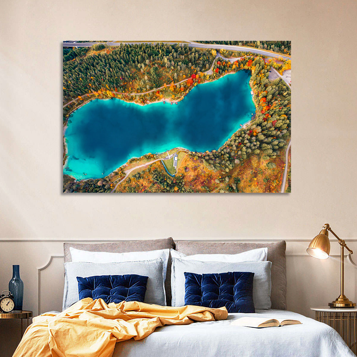 Urisee Lake Wall Art in a room, landscape
