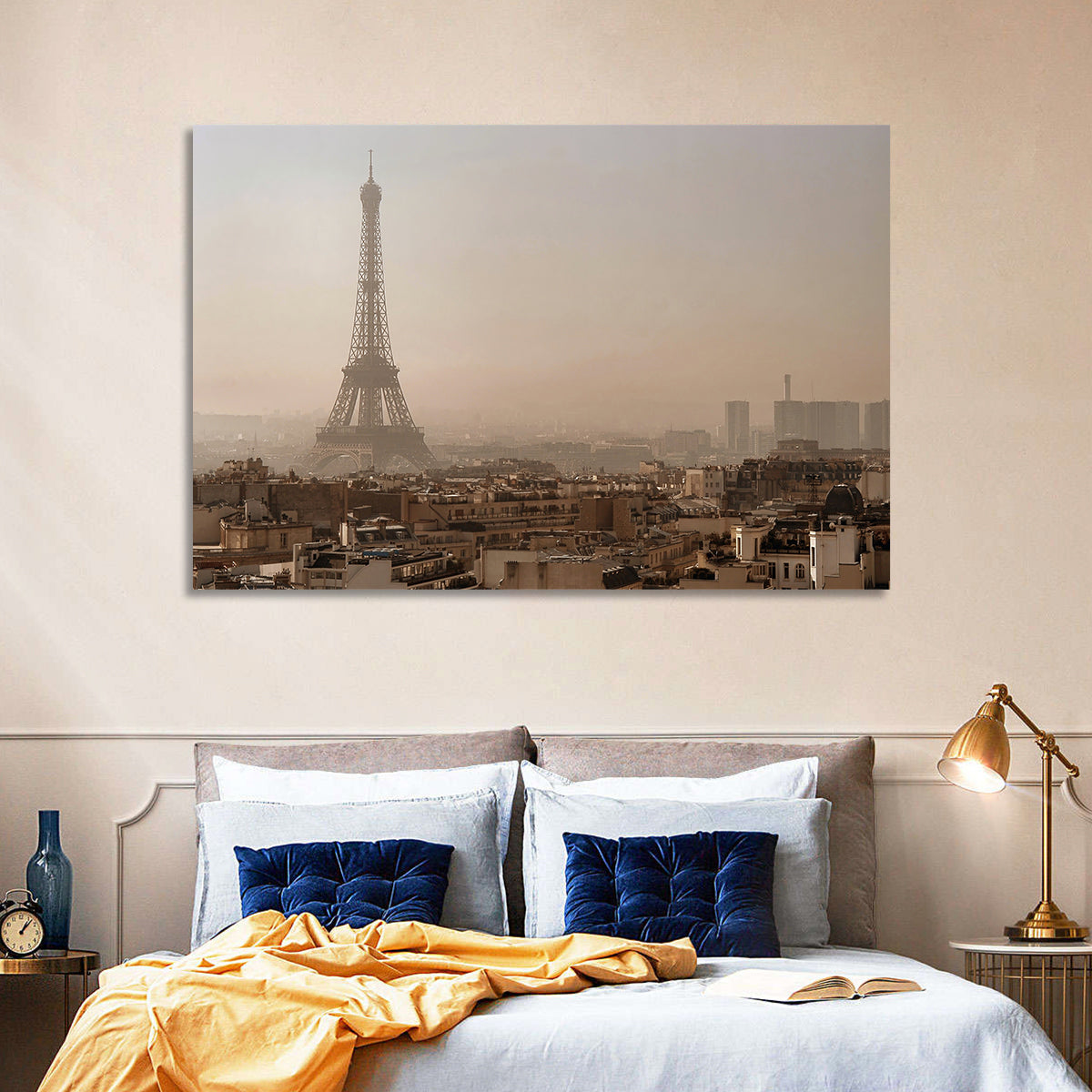 Eiffel Tower Over Paris Rooftops Wall Art