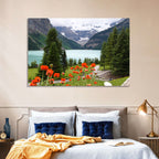 Lake Louise Poppies Wall Art