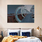 Futuristic City Tunnel with Moon Wall Art