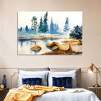 Misty Pine Stream Wall Art