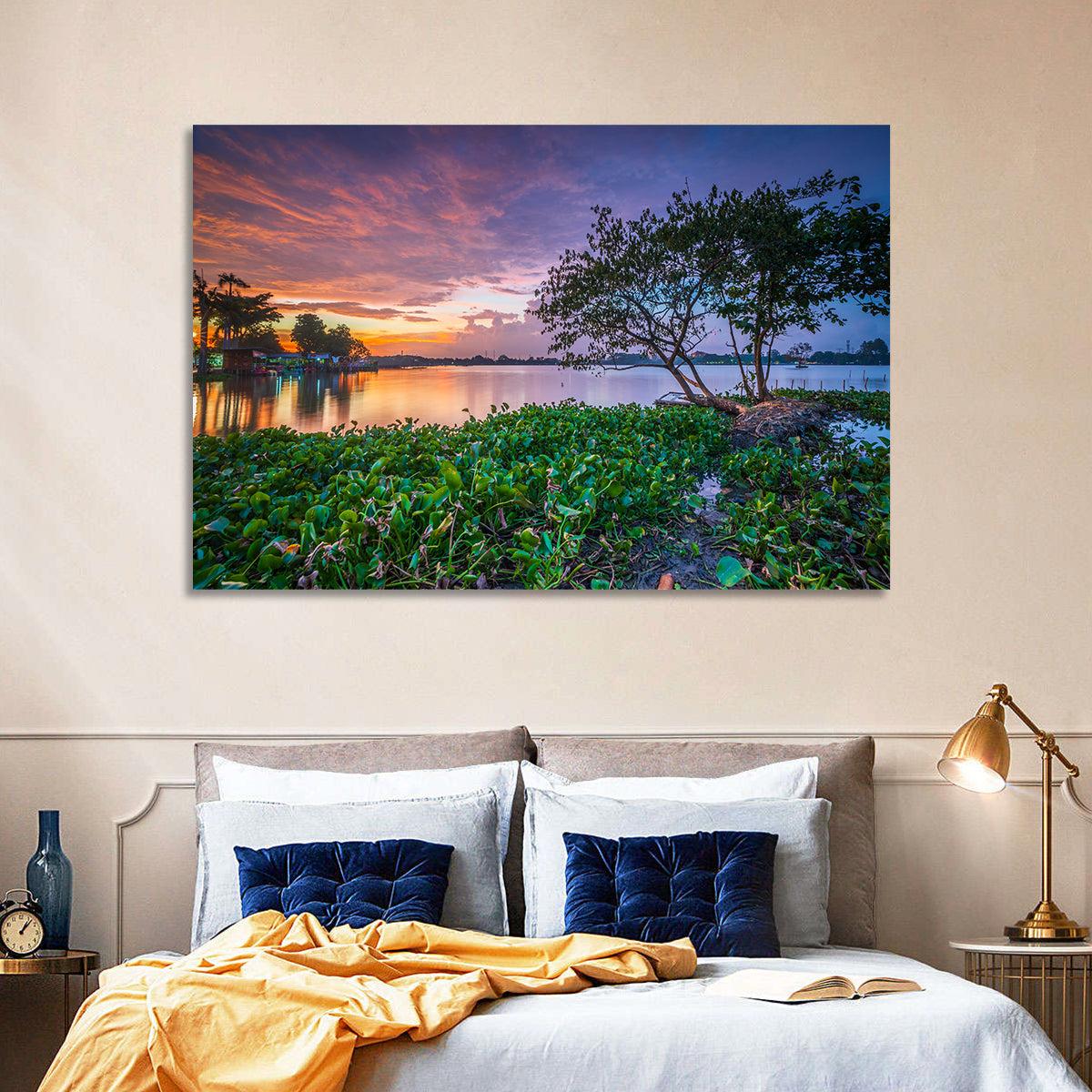 Cipondoh Lake Hyacinth Sunset Wall Art