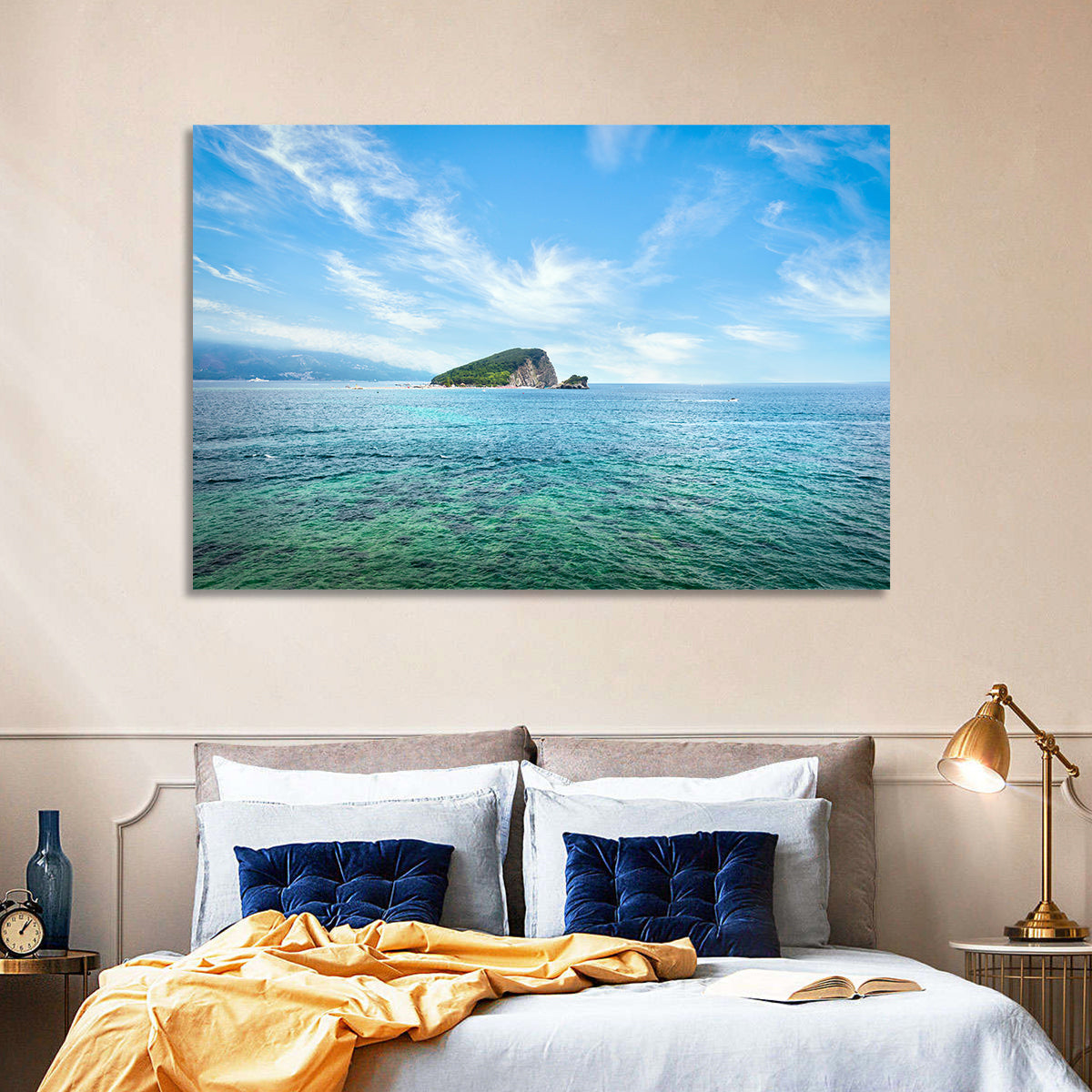 Sveti Nikola Island, Budva Wall Art in a room, landscape