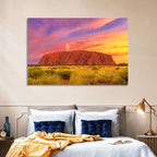 Uluru Golden Hour Sunset Wall Art