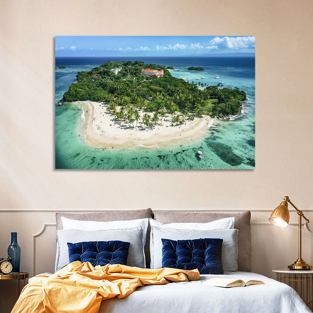 Cayo Levantado Aerial Beach Resort Wall Art
