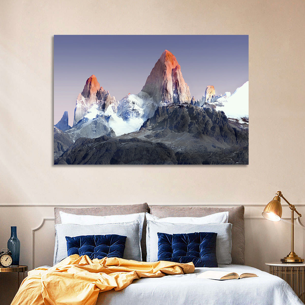 Mount Fitz Roy Wall Art in a room, landscape