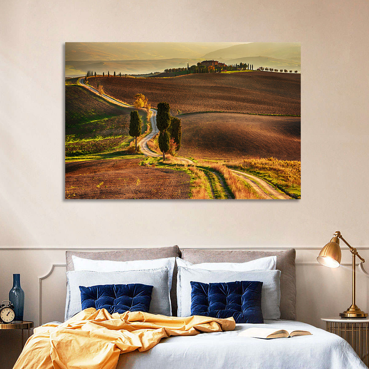 Val D’orcia Winding Golden Road Wall Art