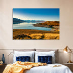 Lake Pukaki Golden Hour with Mount Cook Wall Art