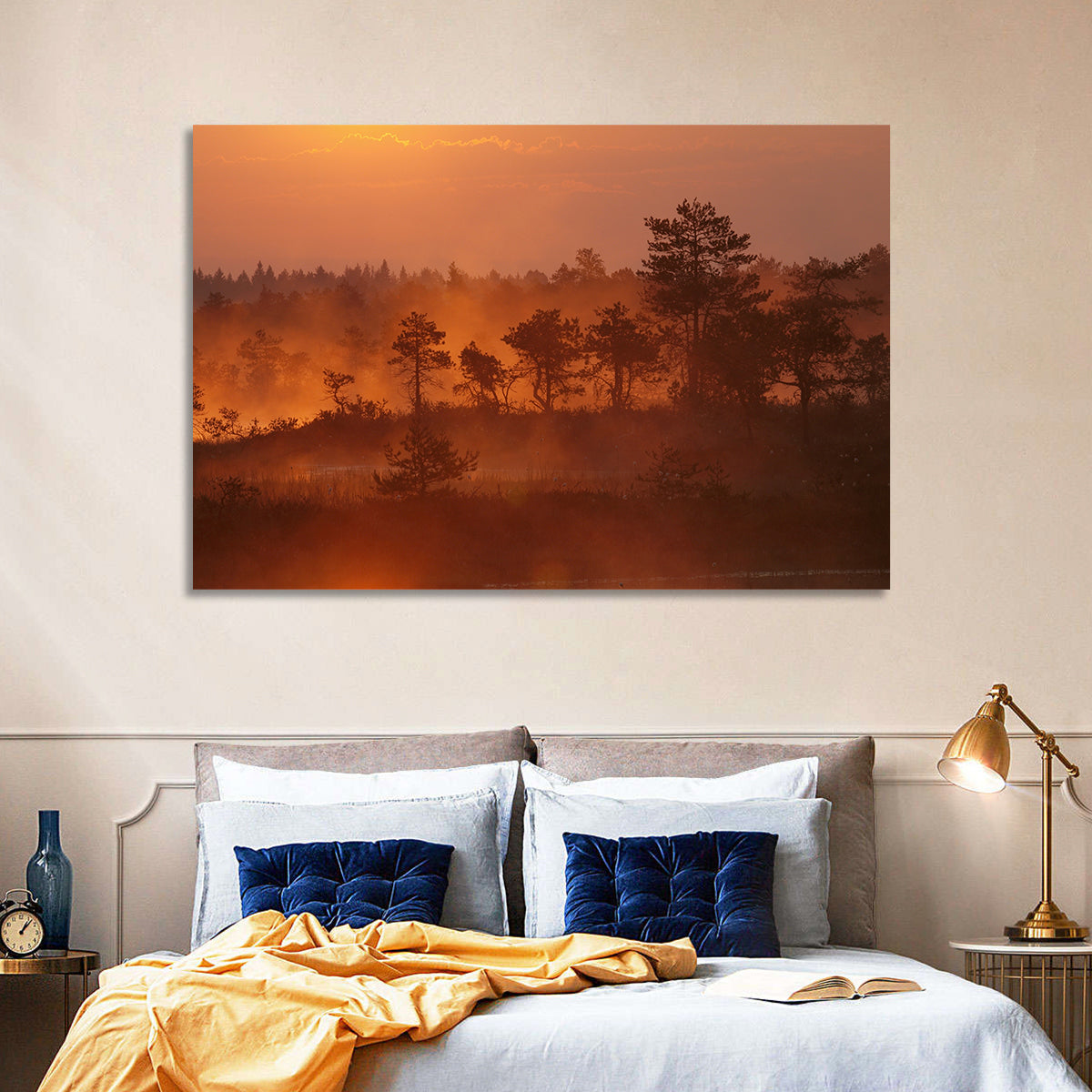 Kakerdaja Bog at Sunrise Wall Art in a room, landscape
