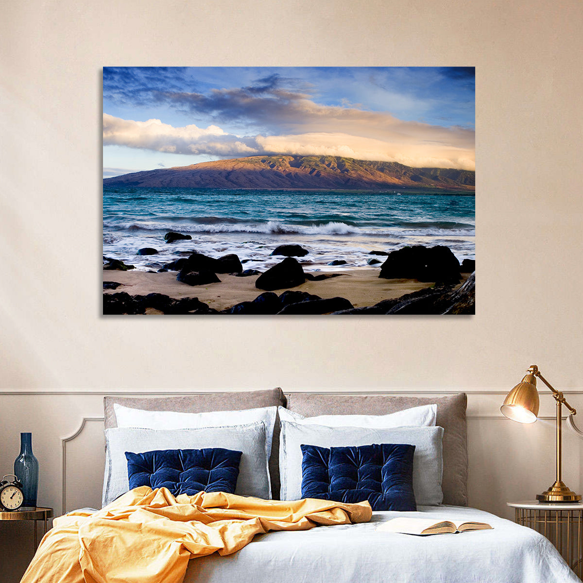 Kihei Golden Coastline Wall Art