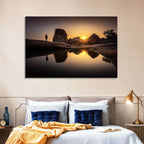 Hemakuta Hill Sunrise Temples Wall Art
