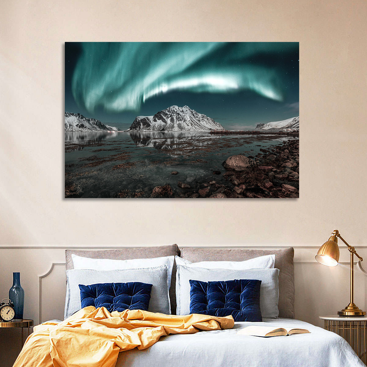 Lofoten Aurora Reflection Wall Art