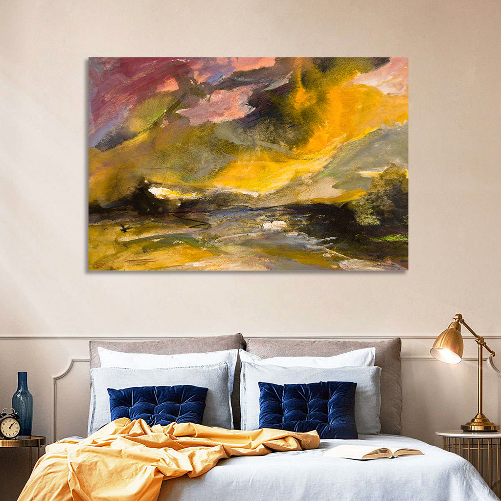 Coastal Storm Over Distant Water Wall Art