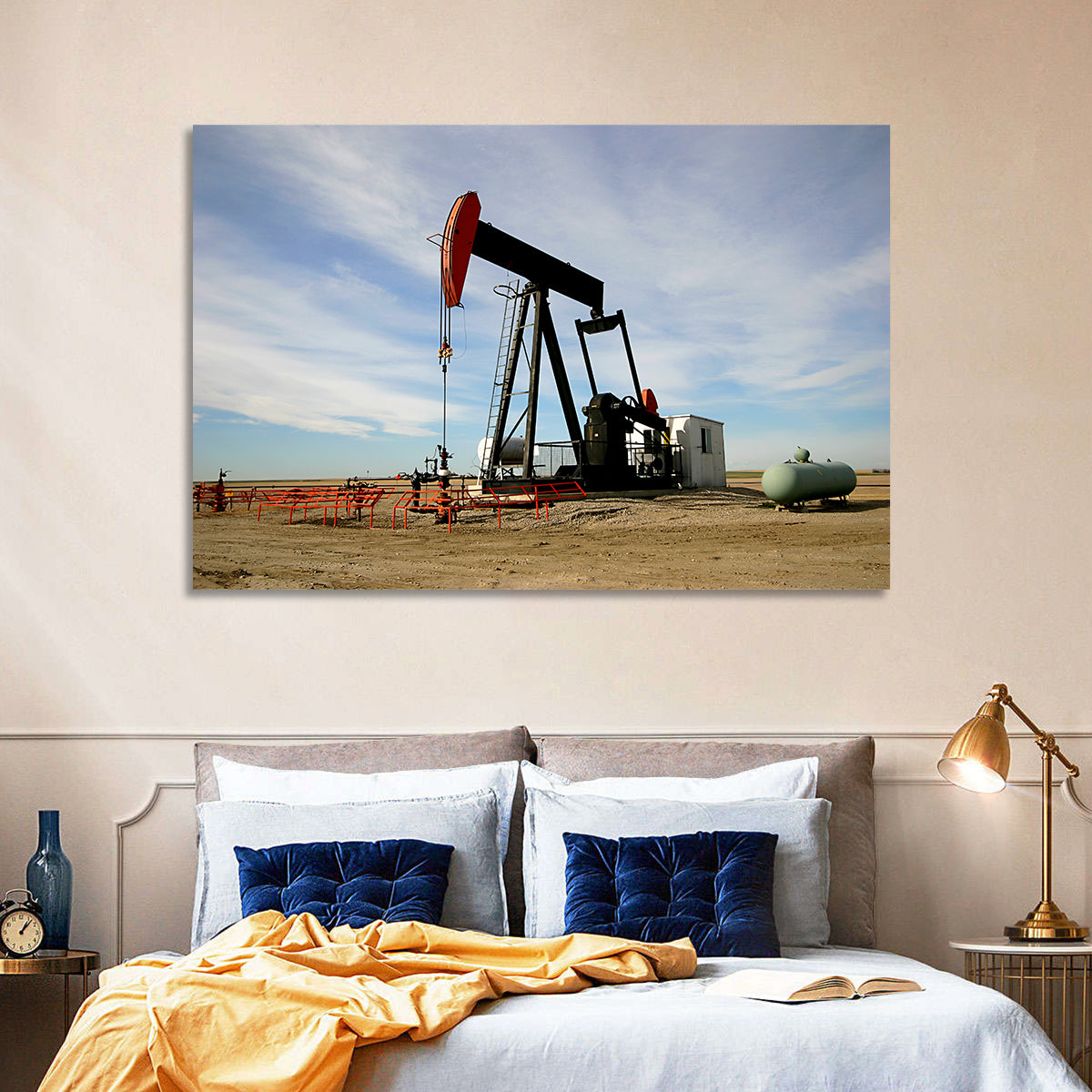 Pump Jack with Storage Tank Wall Art
