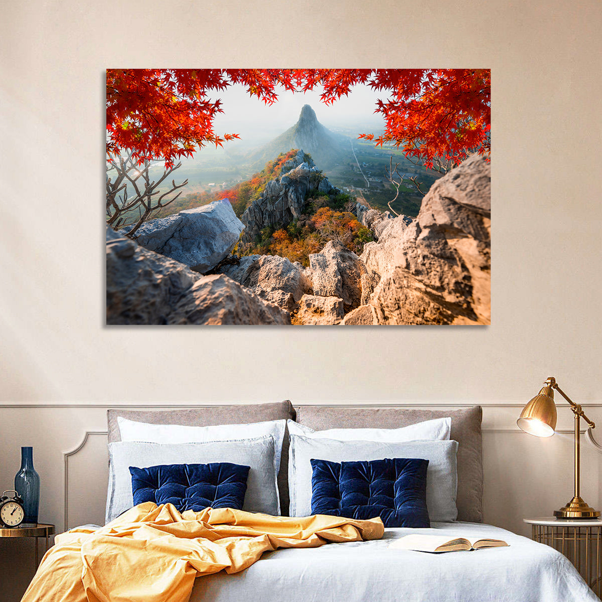 Khao Nor Maple Framed Peak Wall Art in a room, landscape