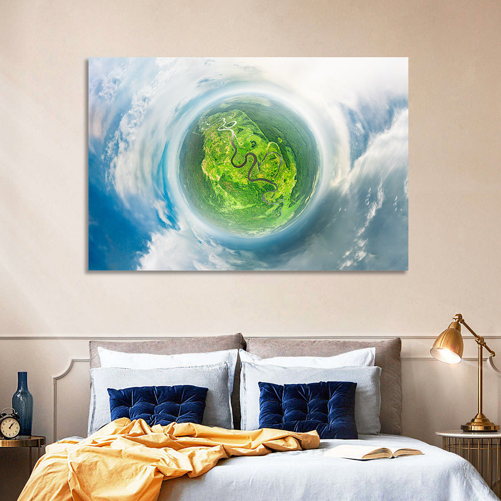 Spherical Forest from Space Wall Art