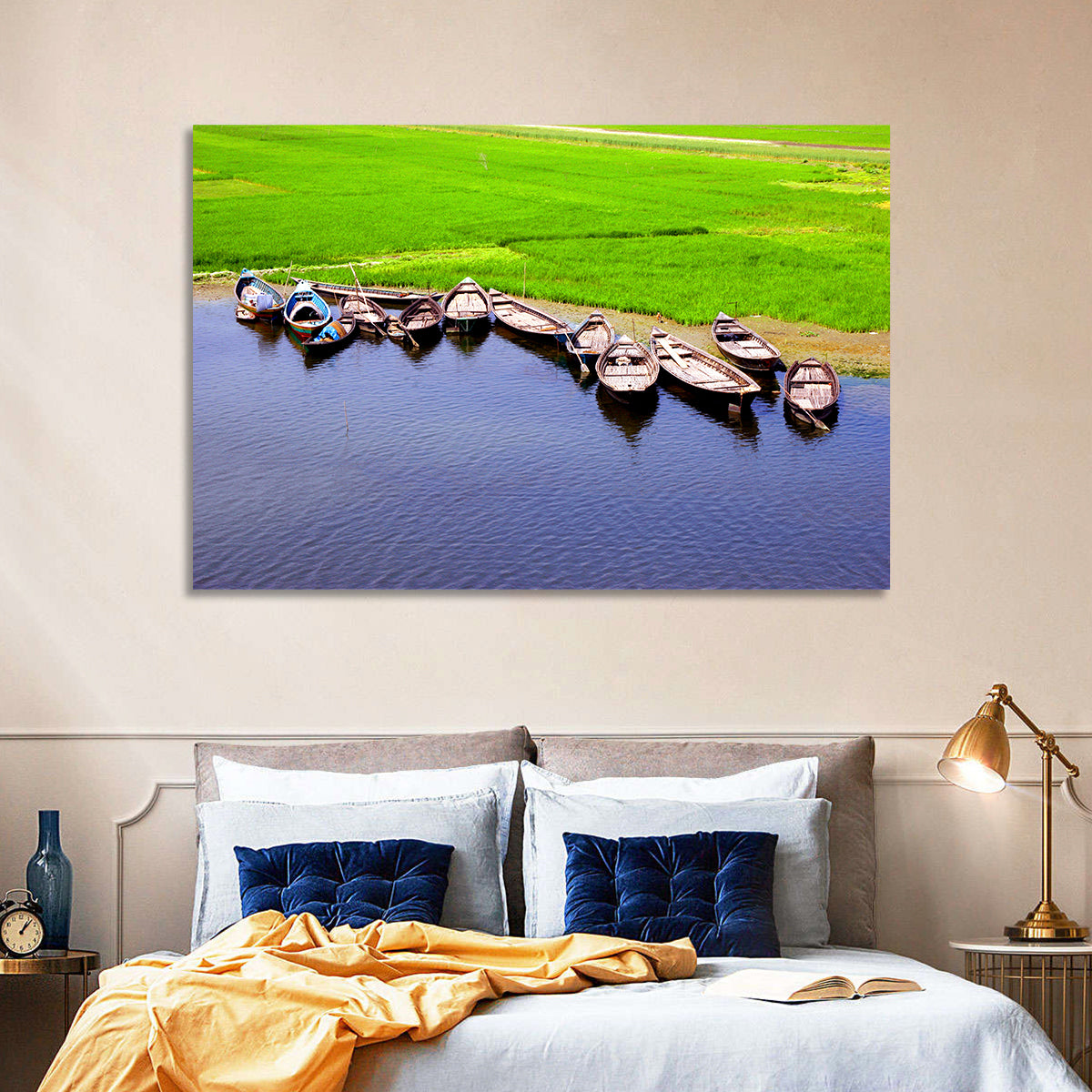 Boats at the Shoreline Wall Art