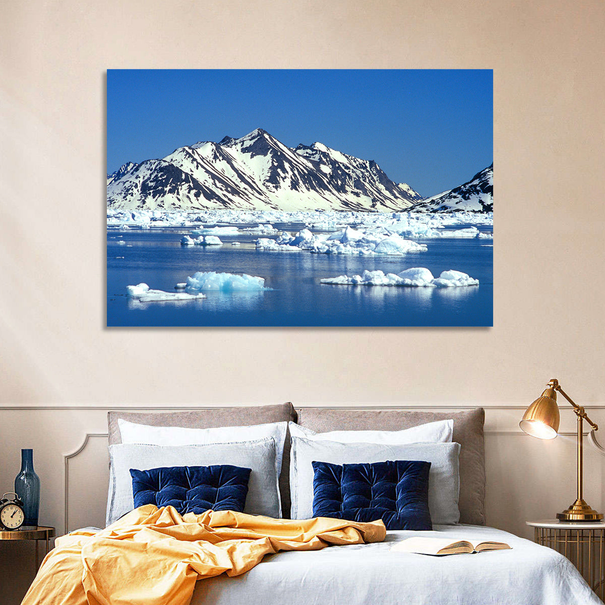 Eastern Greenland Sea Wall Art in a room, landscape