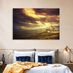 Mont-saint-michel Castle at Dusk Wall Art