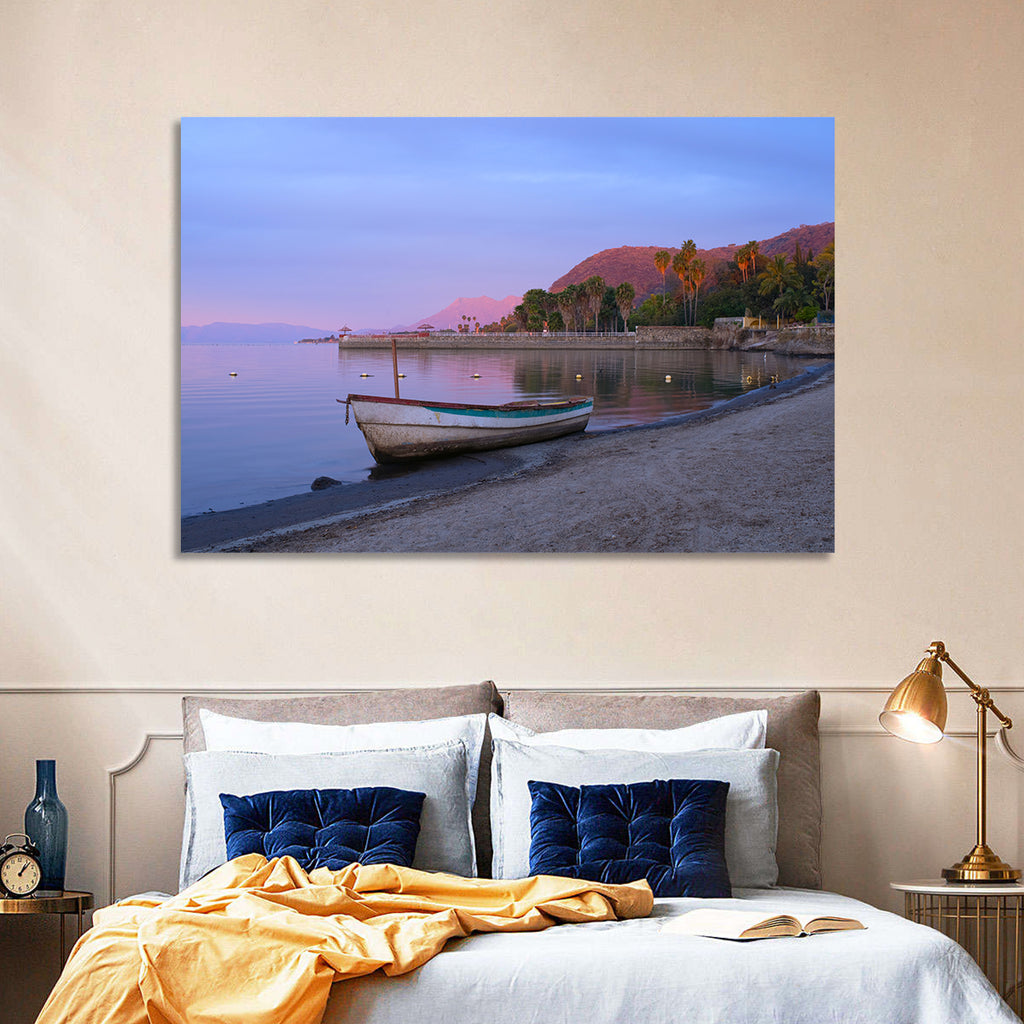 Lake Chapala Shoreline at Dusk Wall Art
