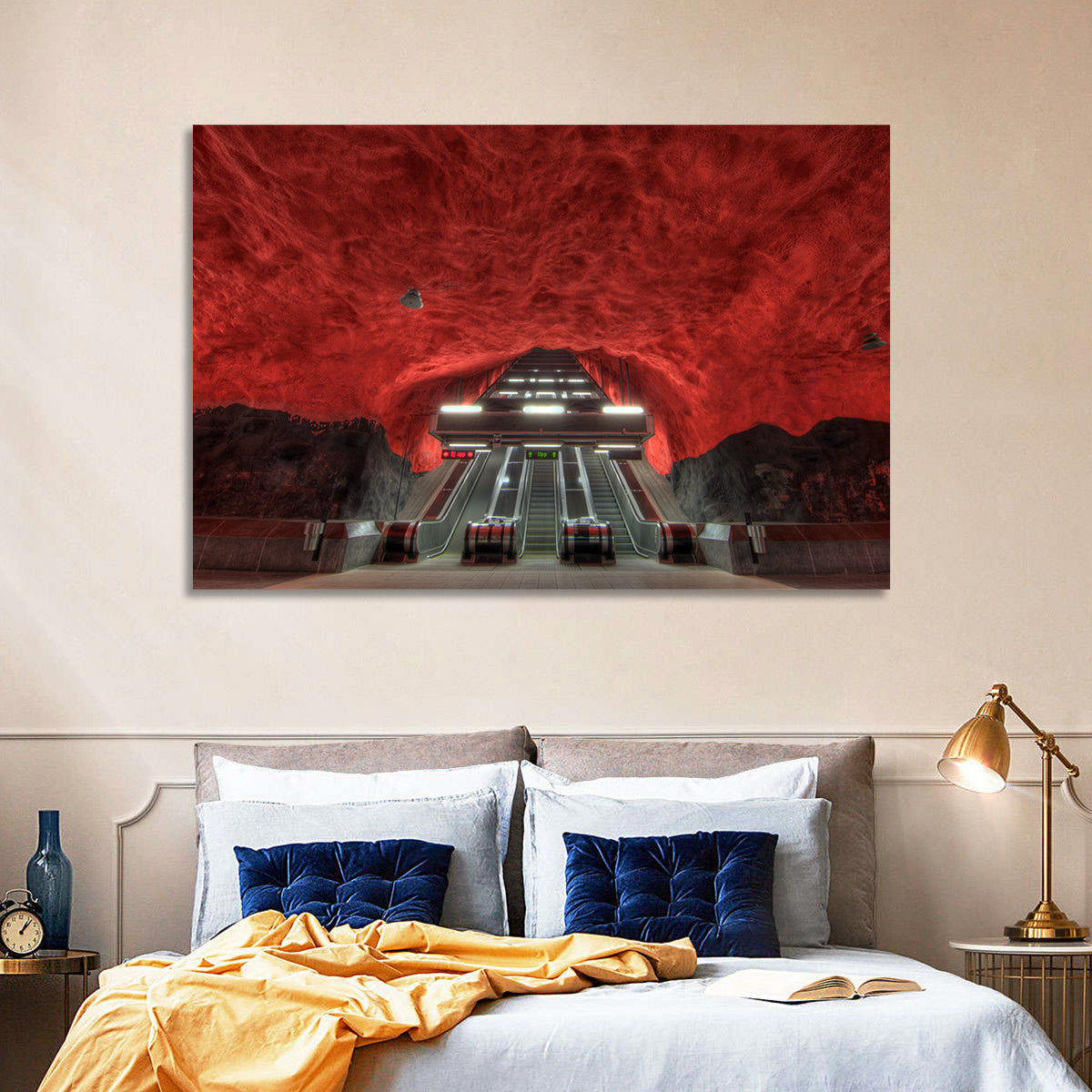 Solna Centrum Metro Station Wall Art in a room, landscape