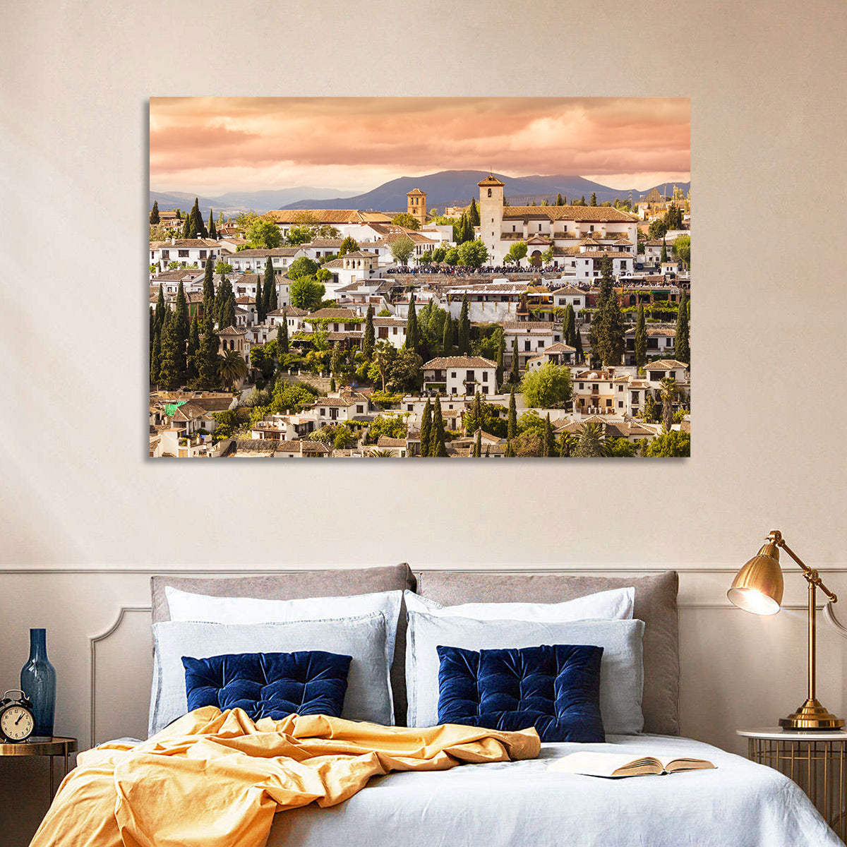 Granada Albaicín Sunset Cityscape Wall Art