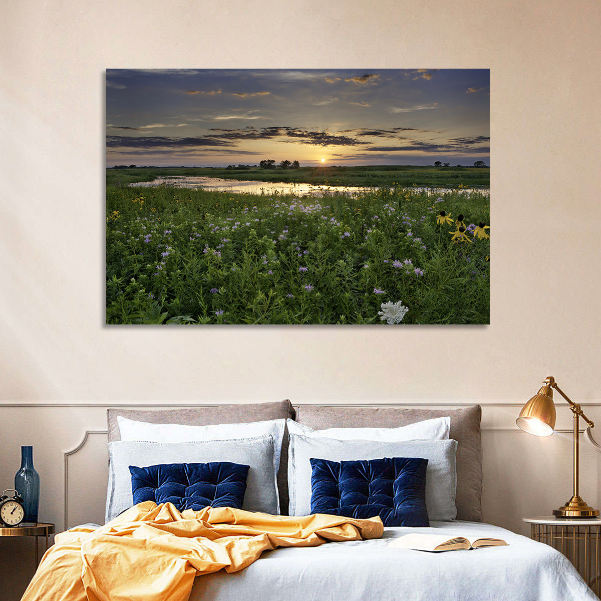 Illinois Fields Sunset Wall Art