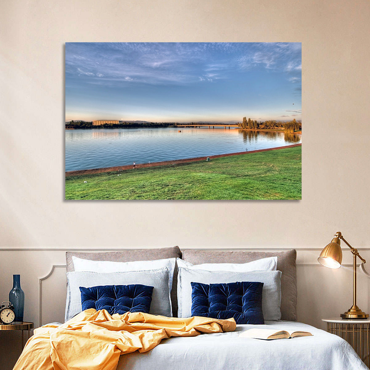 Lake Burley Griffin, Canberra Wall Art in a room, landscape