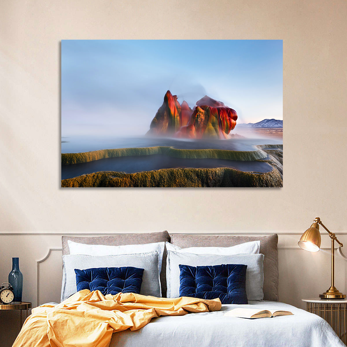 Fly Geyser Nevada Wall Art in a room, landscape