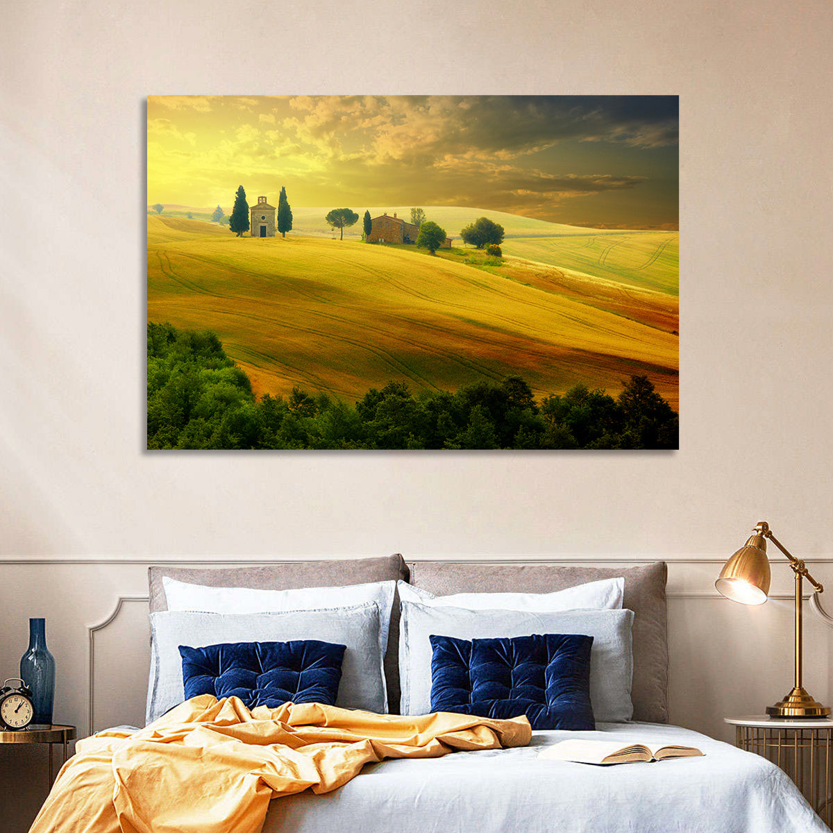 Tuscany Golden Hour Landscape Wall Art