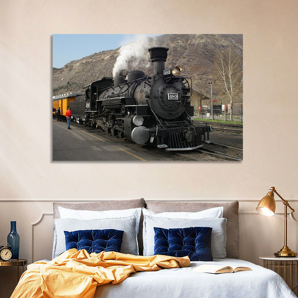 Durango Steam Locomotive No. 480 Wall Art in a room, landscape