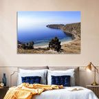 Titicaca Cliffs and Turquoise Water Wall Art
