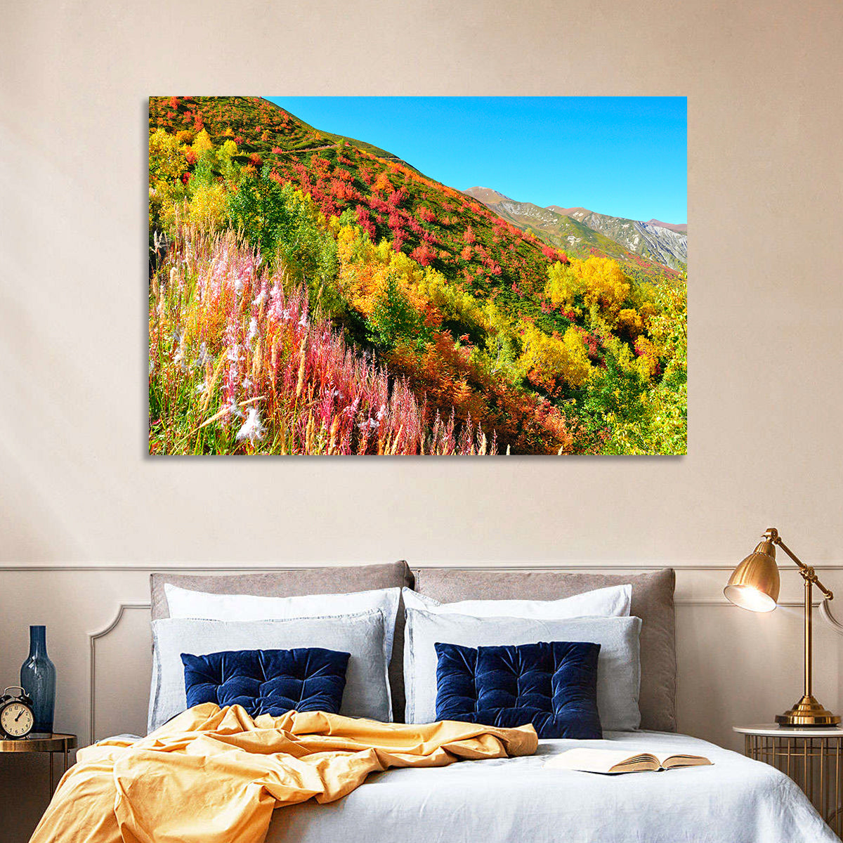Svaneti Autumn Mountain Landscape Wall Art