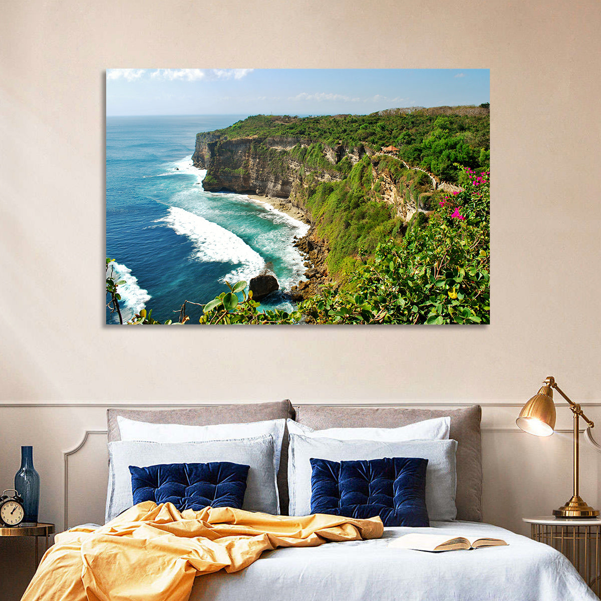 Uluwatu Cliffs, Bali Wall Art in a room, landscape