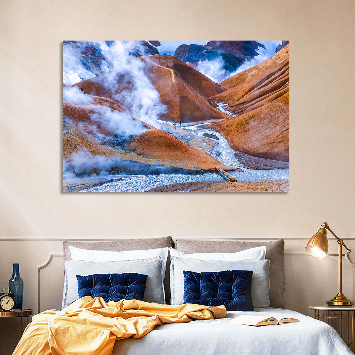 Geothermal Valley with Footbridge Wall Art