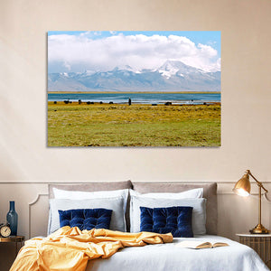 Kailash Mount from Manasarovar Lake Wall Art