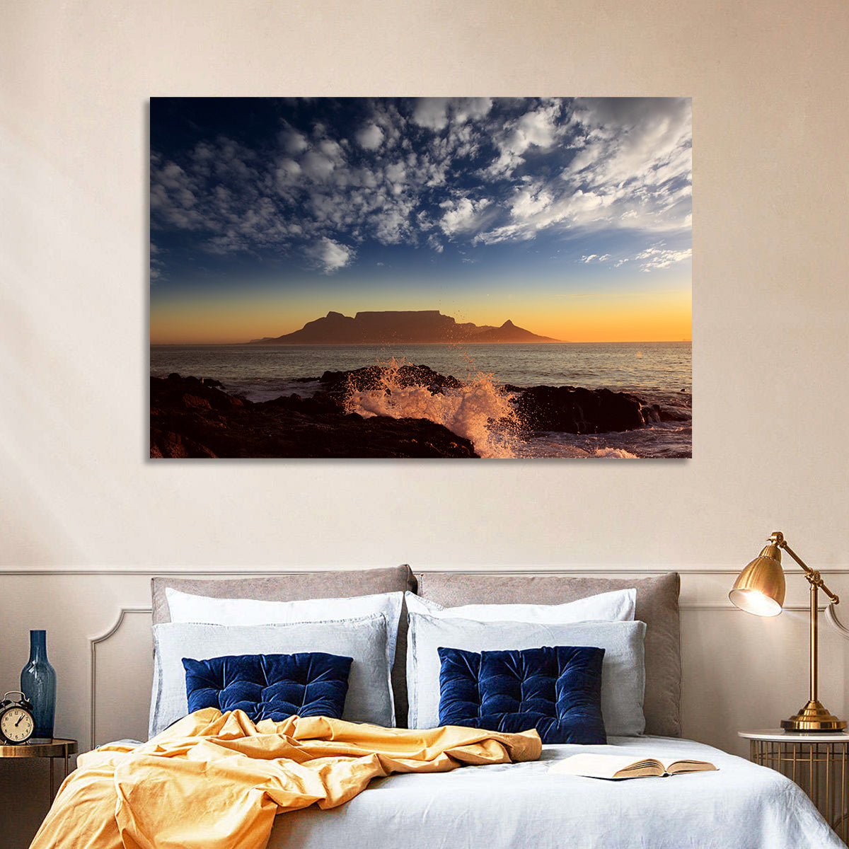 Table Mountain Sunset Silhouette Wall Art