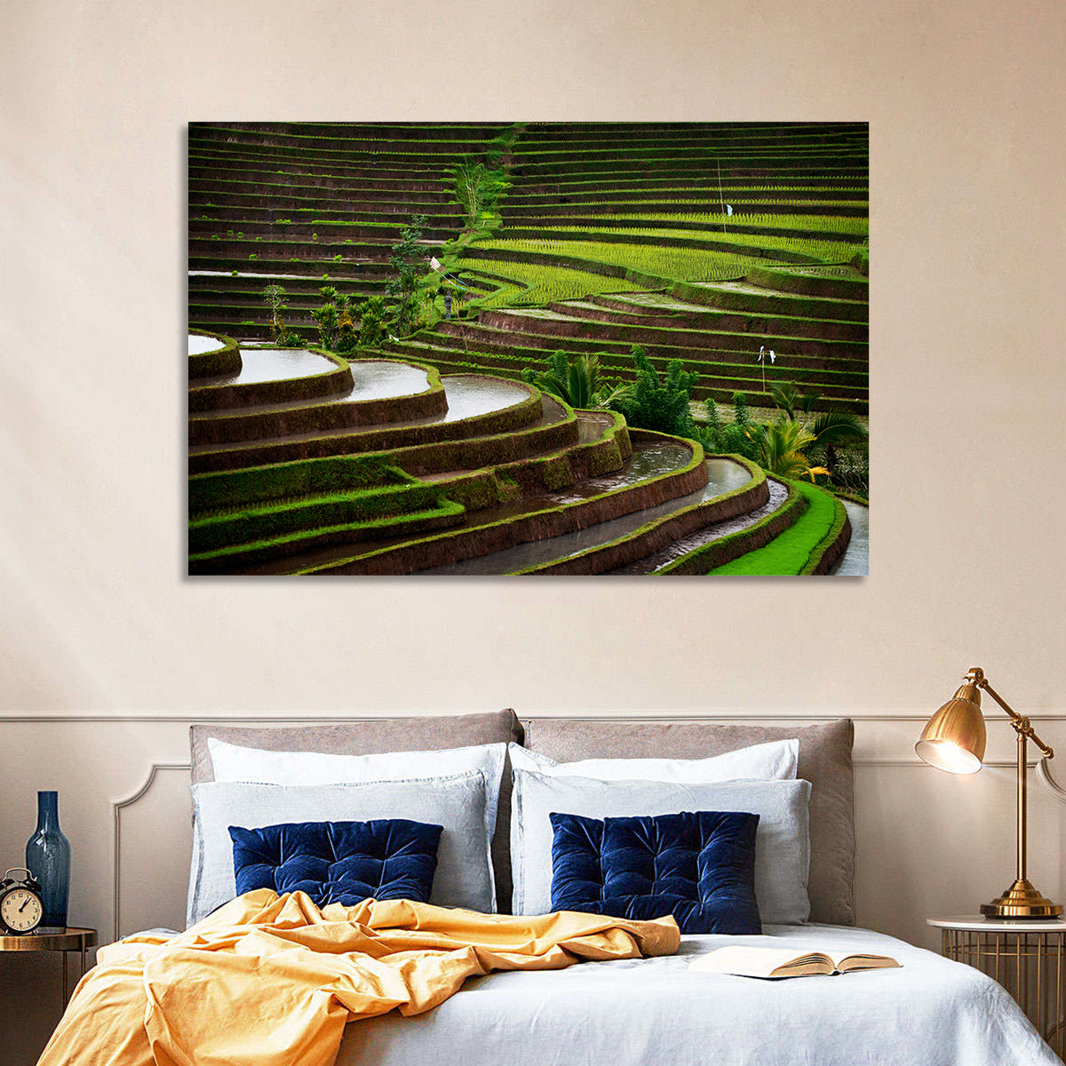 Lush Rice Terraces Wall Art