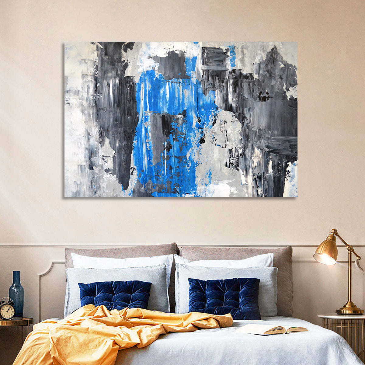 Colors Fight Wall Art in a room, landscape