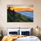 Great Smoky Mountains Sunset Wall Art