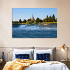 Idaho Falls Temple and Waterfall Wall Art