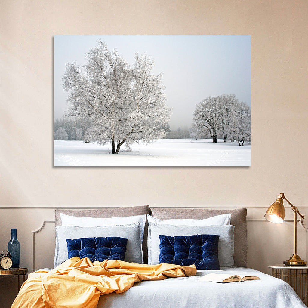 Frosted Birch Grove Wall Art