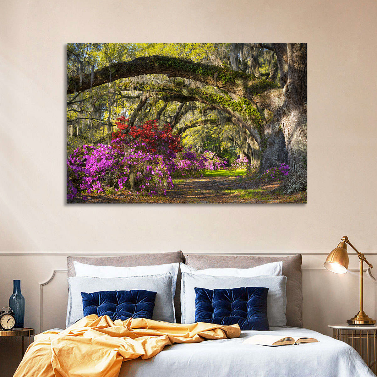 Azalea Garden Path Wall Art in a room, landscape