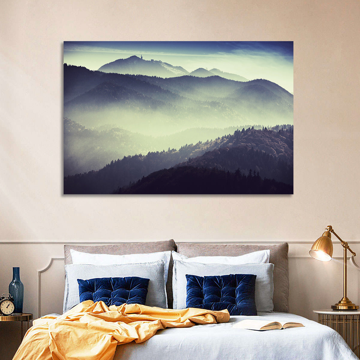 Foggy Forest Valley Wall Art