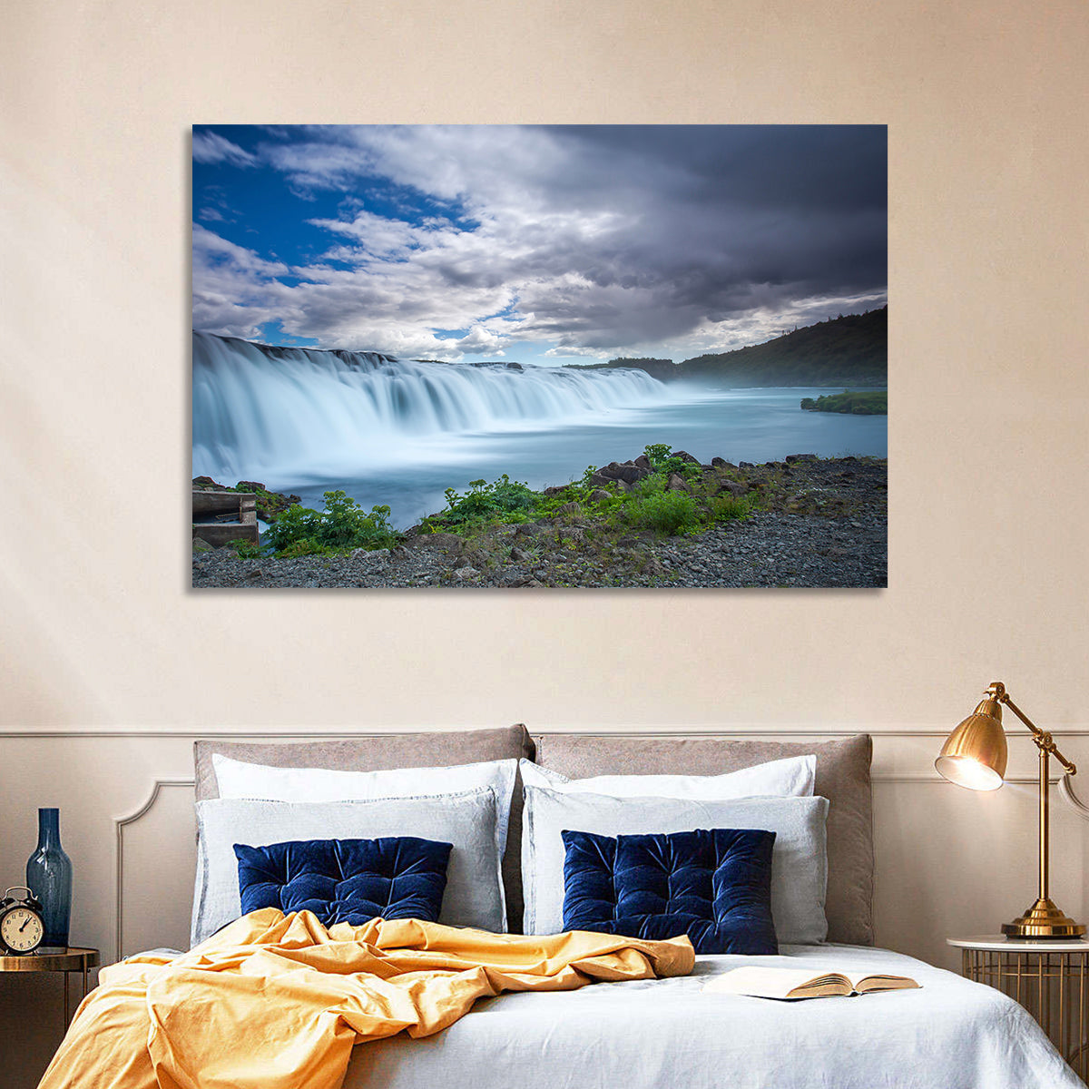 Faxi Waterfall, Iceland Wall Art in a room, landscape