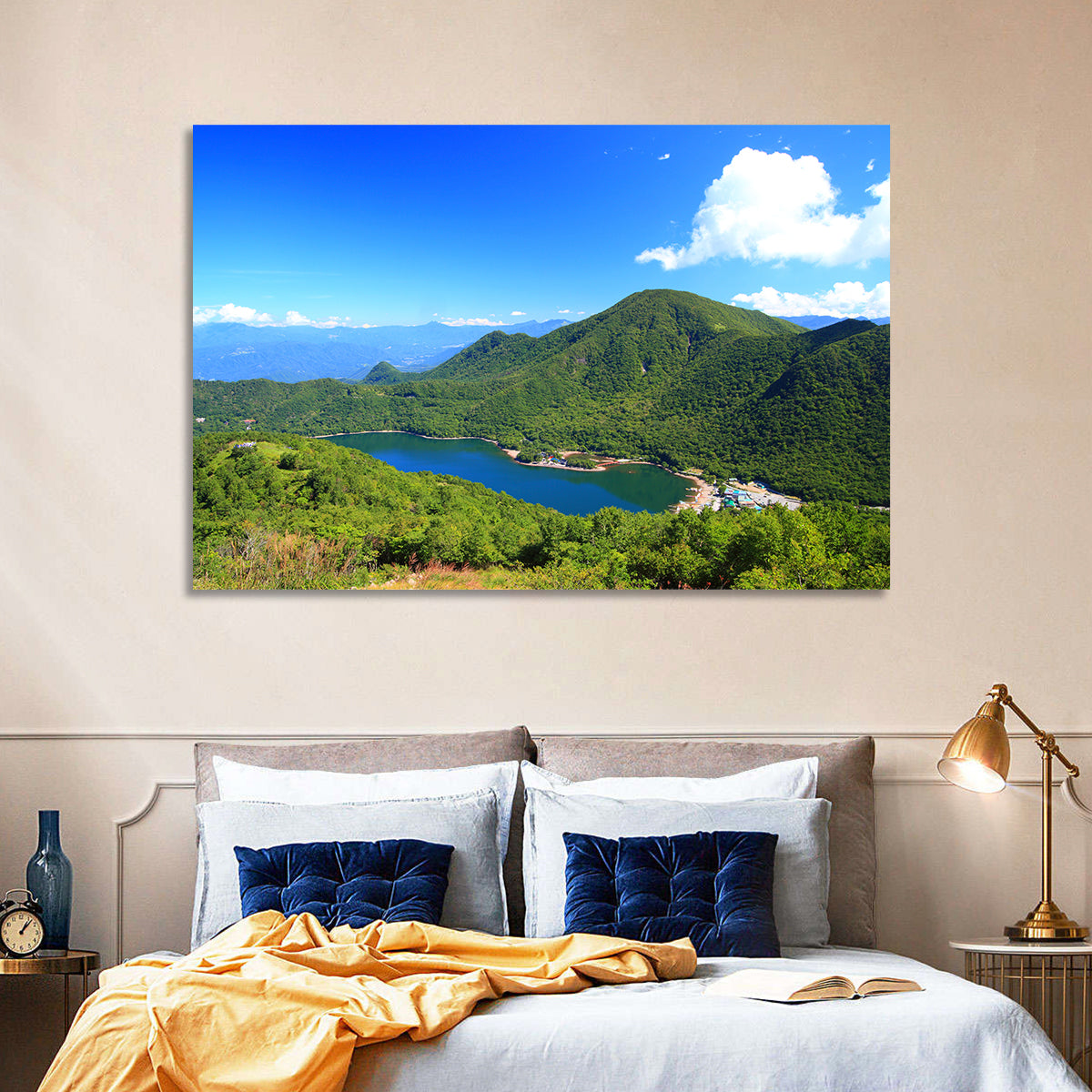 Mount Akagi and Lake Yunoko Wall Art in a room, landscape