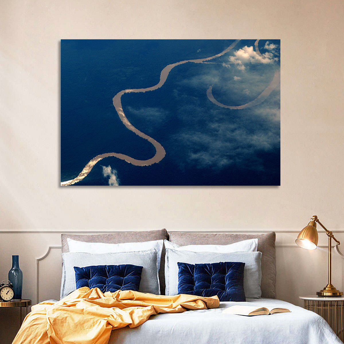Sunlit Meander of the Amazon River Wall Art