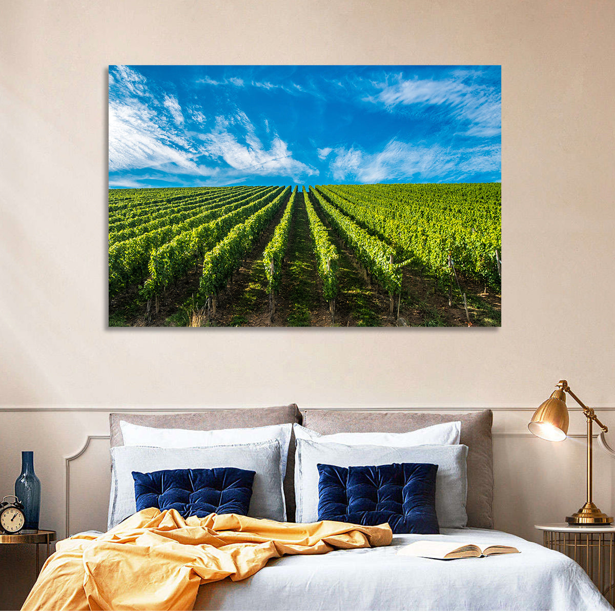 Luxembourg Vineyards Wall Art in a room, landscape