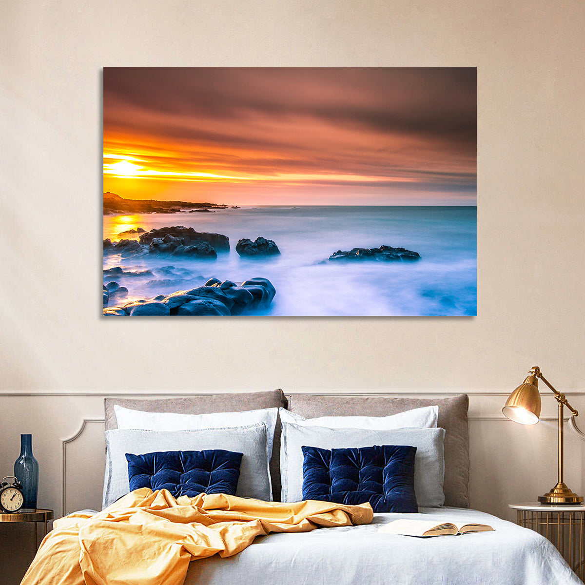 Reykjanes Golden Hour Beach Wall Art