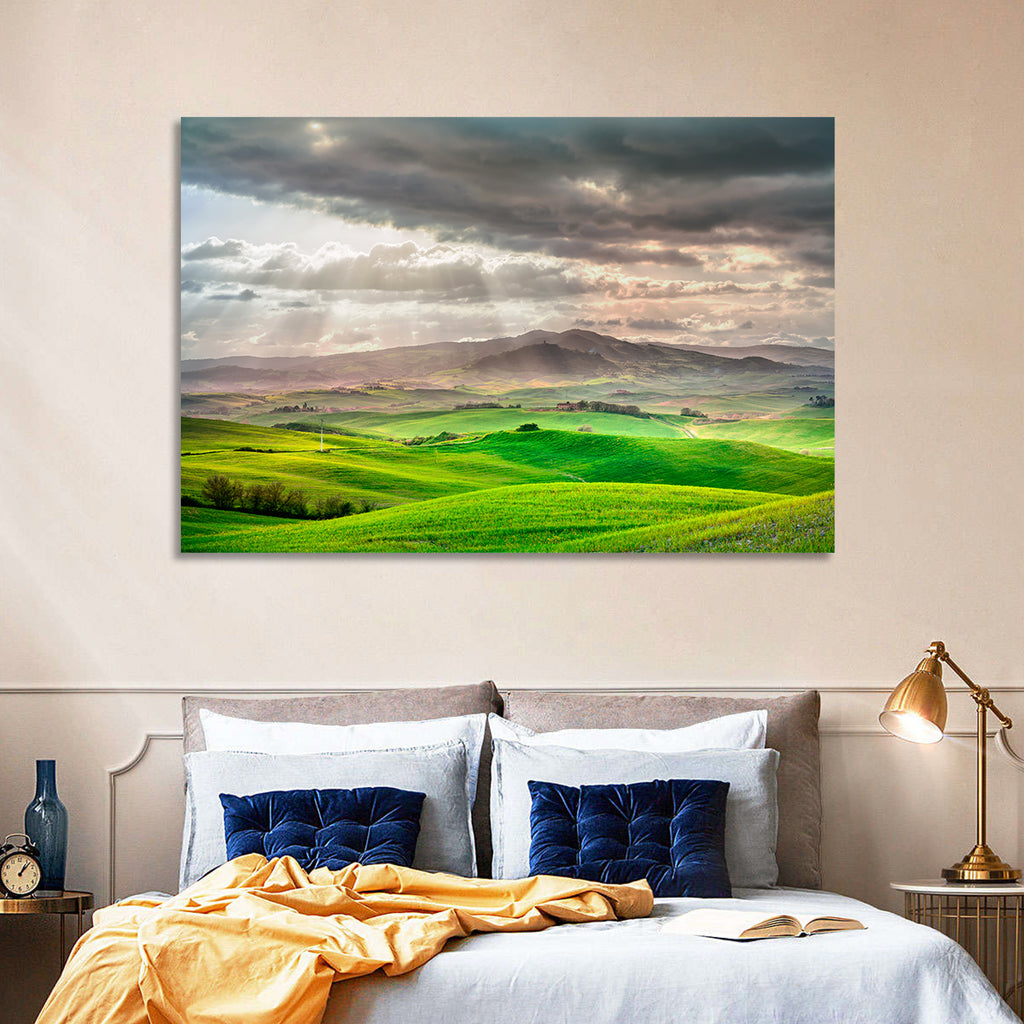Tuscan Sunlit Hills Wall Art